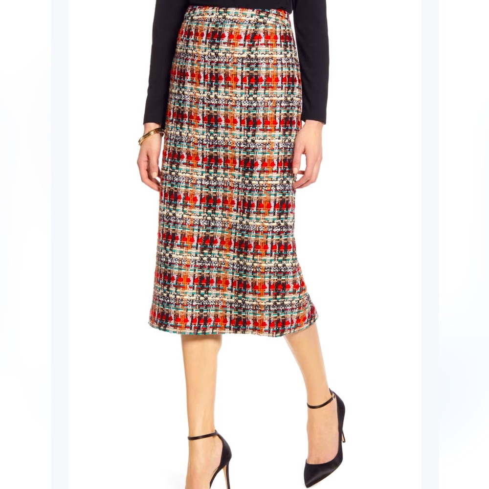 HALOGEN Tweed Pencil Skirt